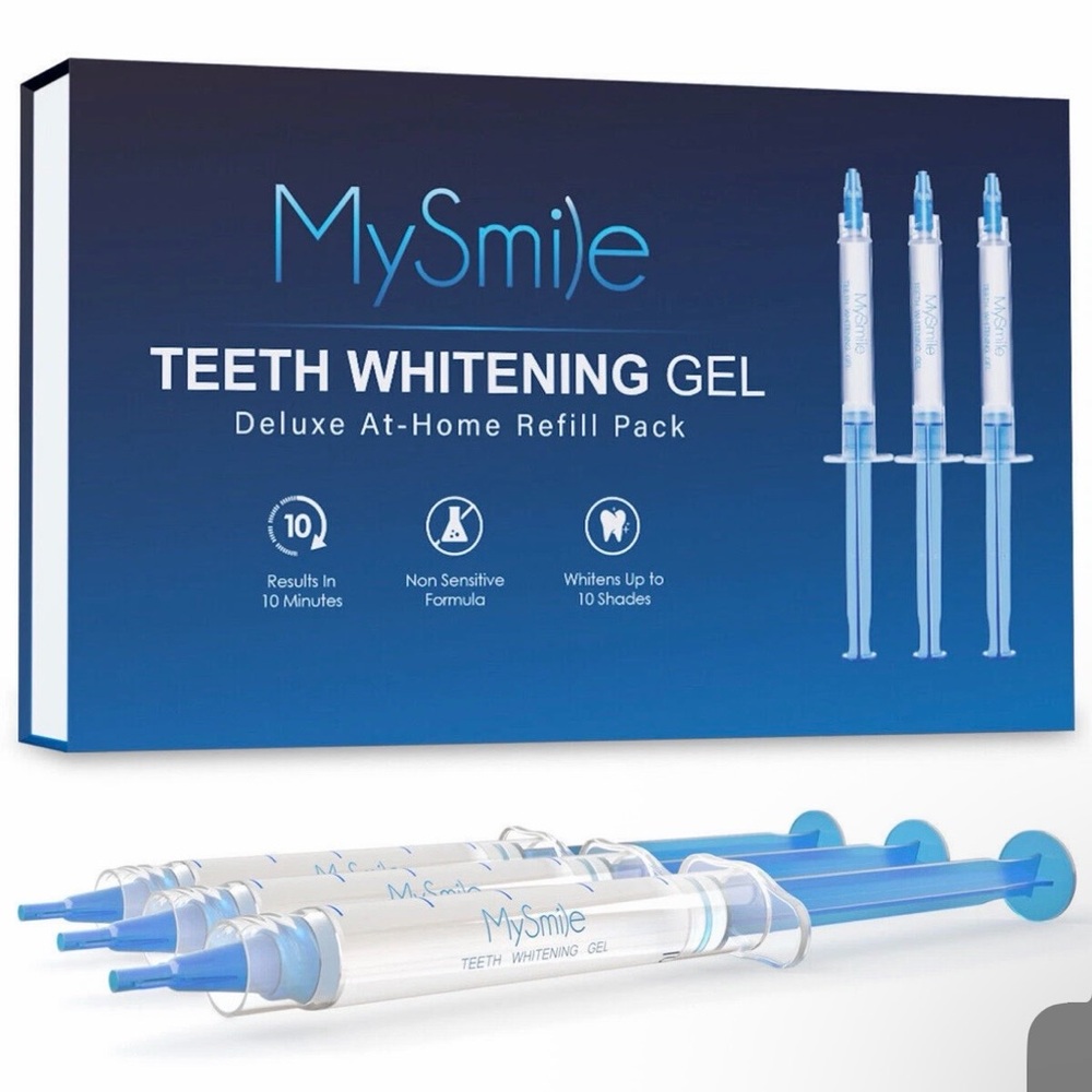 MySmile 3pc x3ml Teeth Whitening Gel Refills Deluxe At-Home Refill Pack - NEW